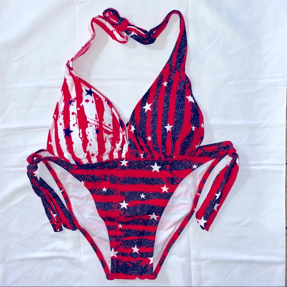 Stars & Stripes String Bikini Set